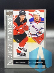2021-22 Upper Deck Series 1 Jack Hughes / Alexis Lafreniere Checklist #200